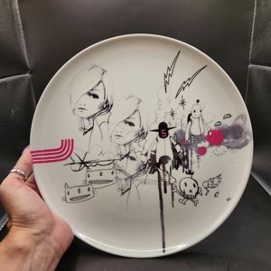 Poketo Melamine Dinner Plates by Artist Ogi Set of 6